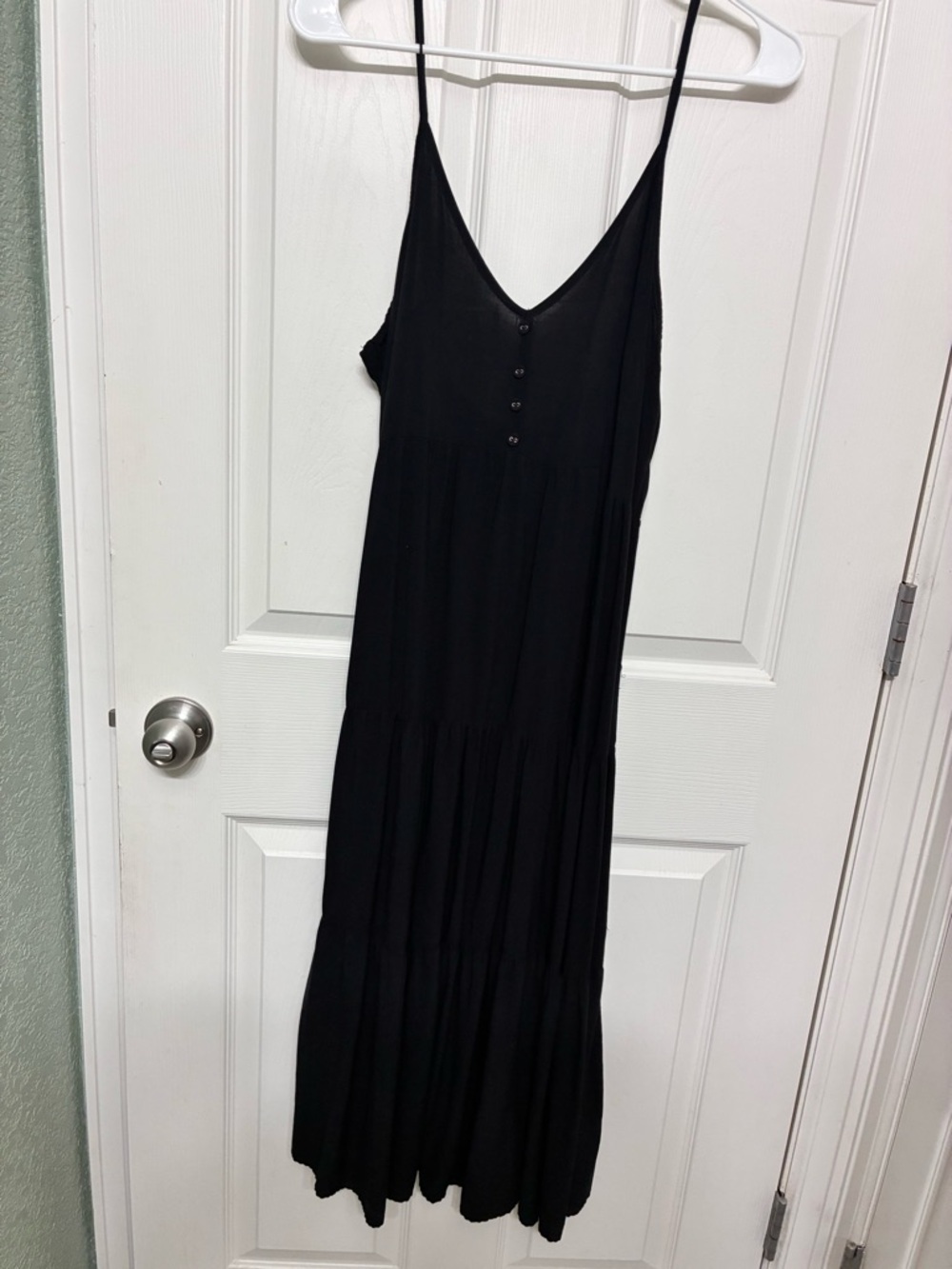 wild fable Black Spaghetti-Strap Maxi Dress